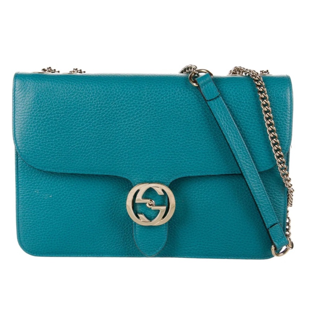 Gucci Leather Interlocking G Medium Shoulder Bag